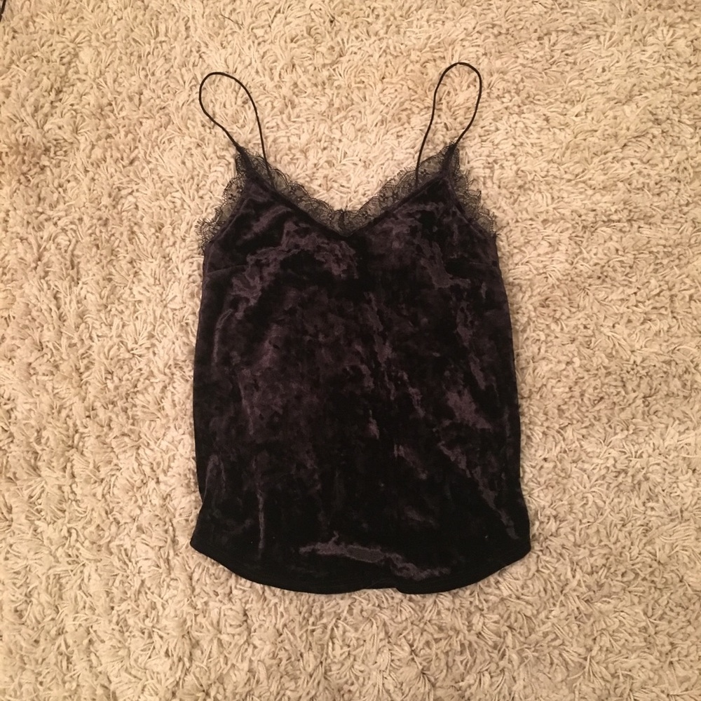 Velvet lace top